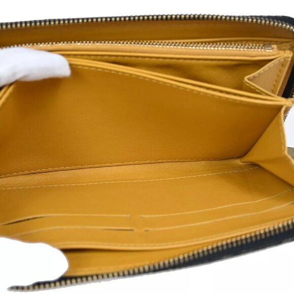 LOUIS VUITTON Zippy Round Long Wallet Monogram Denim Leather Blue - Picture 6 of 15